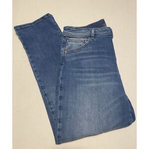 J. Jill Denim High Rise Straight Leg Ankle Jeans 14R Medium Wash